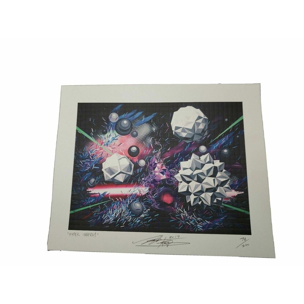 Kaliptus ‎ "Hyper Innergy" signed  blotter art print Psychedelic Visionary Art
